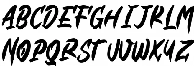 Black & Blue 1 خط أحرف صغيرة