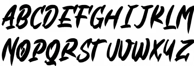 Black & Blue Rough Font UPPERCASE