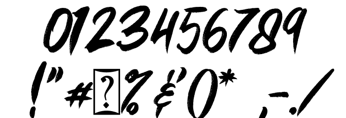 Black & Blue Textured Font OTHER CHARS