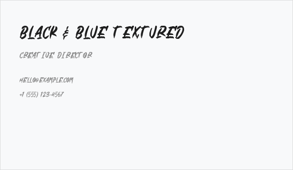 Black & Blue Textured Business Card