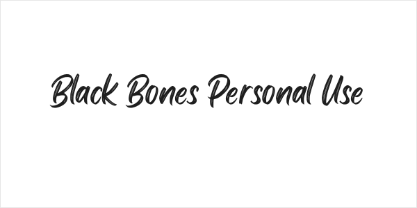 Black Bones Personal Use Logo