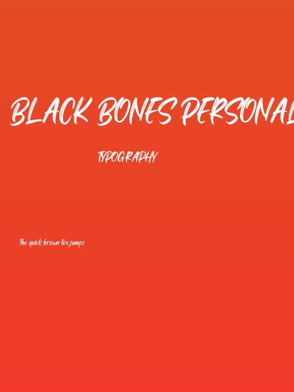 Black Bones Personal Use Poster