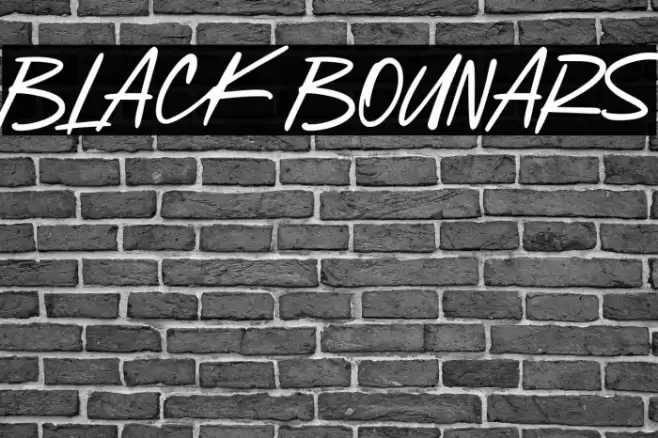 Black Bounars Font examples
