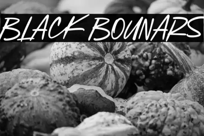 Black Bounars Font examples