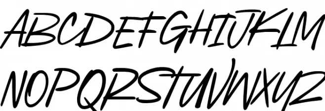 Black Bounars Font LOWERCASE