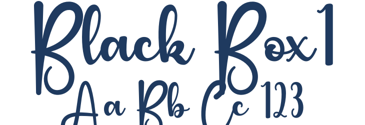Black Box1 Font Preview