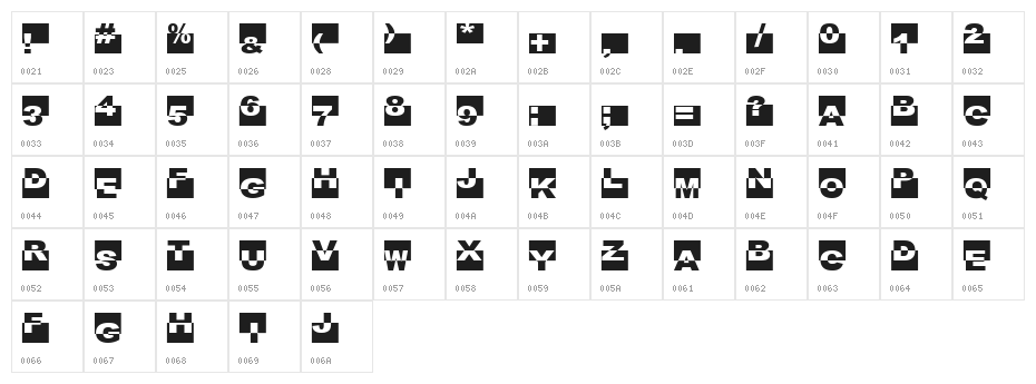Black Box Character Map