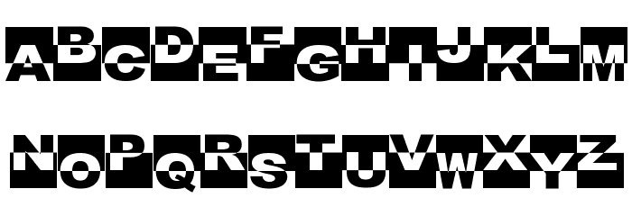 Black Box Schriftart Kleinbuchstaben
