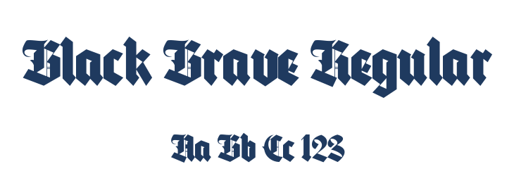 Black Brave Regular Font Preview