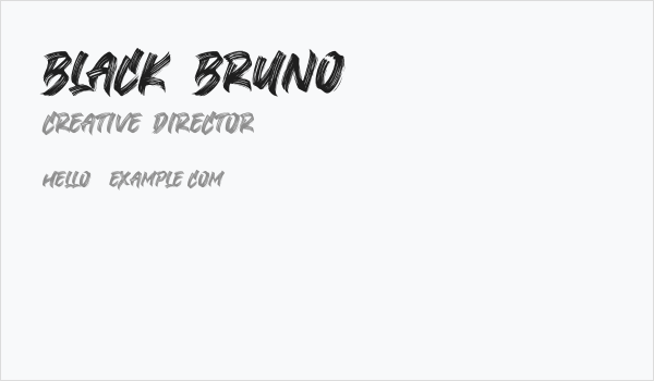 Black Bruno Business Card