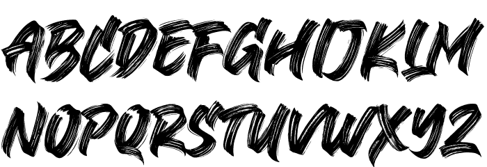 Black Bruno Font LOWERCASE