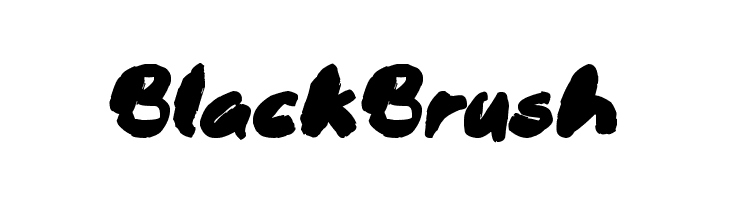 Black Brush  フリーフォントのダウンロード