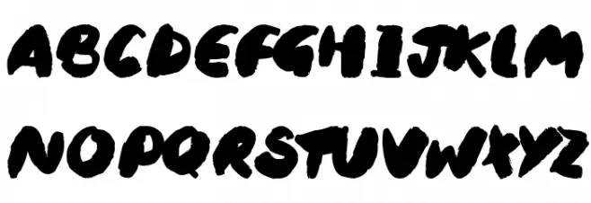 Black Brush 字体 大写