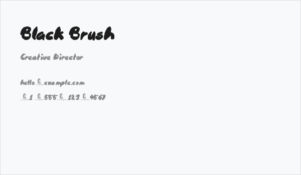 Black Brush Business Card