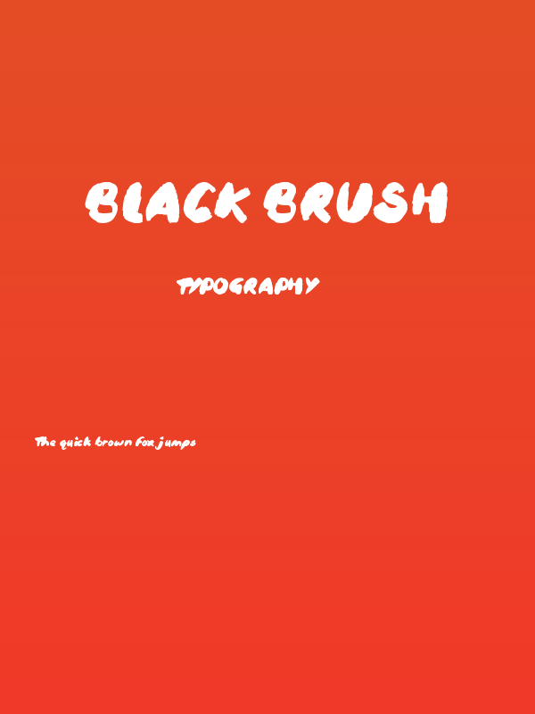 Black Brush Poster