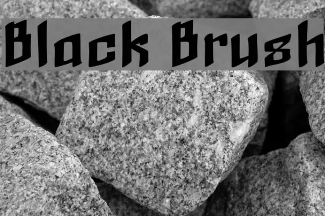 Black Brush Font examples