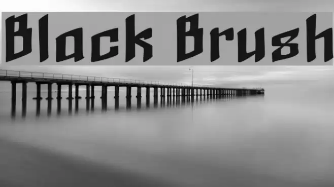 Black Brush Font examples