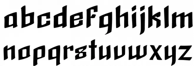 Black Brush Caratteri MINUSCOLO