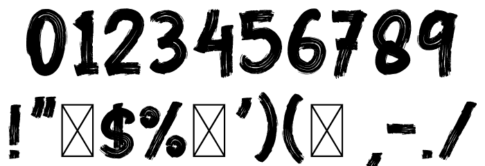 Black Brutal Font OTHER CHARS