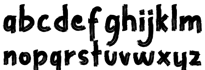 Black Brutal Font LOWERCASE