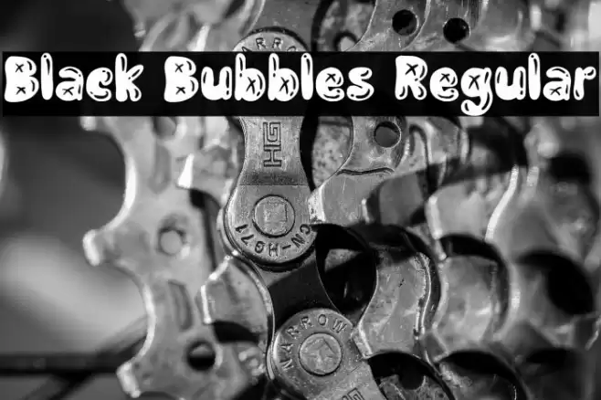 Black Bubbles Regular Font examples