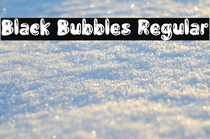 Black Bubbles Regular Example 2