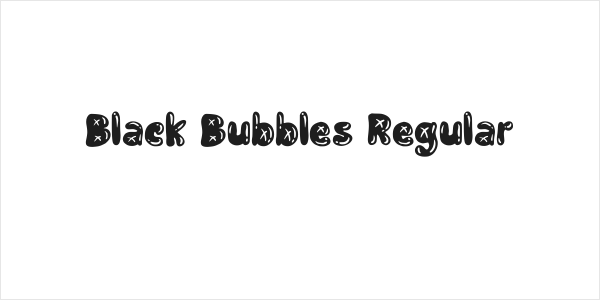 Black Bubbles Regular Logo