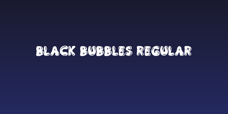 Black Bubbles Regular Social Header