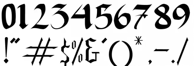 Black Bunny Font OTHER CHARS