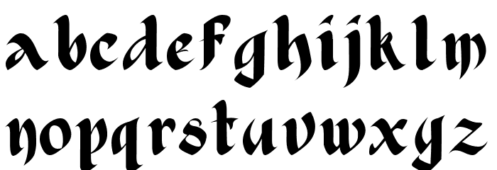 Black Bunny Font LOWERCASE