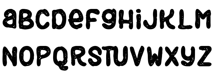 Black Burger Rough Font LOWERCASE