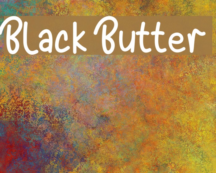 Black Butter Font examples