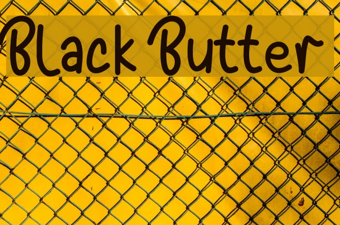 Black Butter Font examples