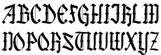 Black Callig Font Litere mari