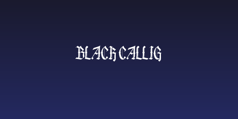 Black Callig Social Header