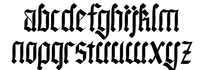 Black Callig Font LOWERCASE