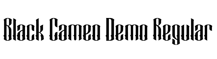 Black Cameo Demo Regular  フリーフォントのダウンロード
