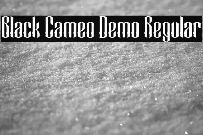Black Cameo Demo Regular Font examples