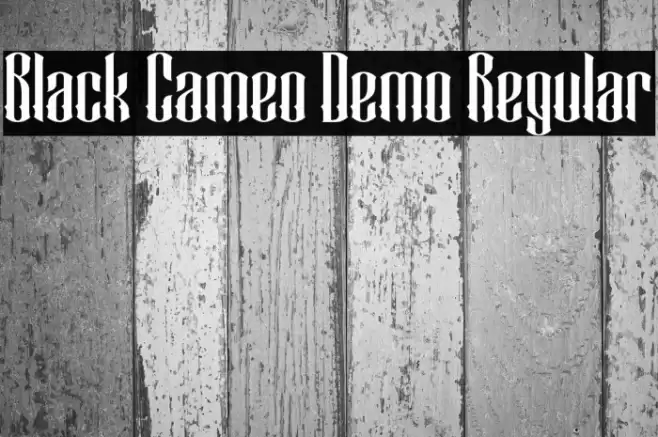 Black Cameo Demo Regular Font examples