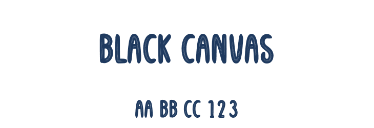 Black Canvas Font Preview
