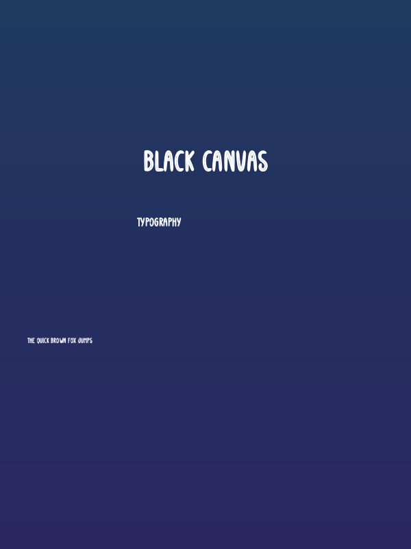 Black Canvas Poster