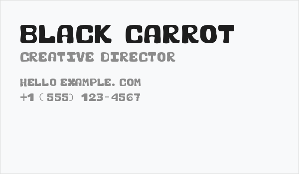 Black Carrot Business Card