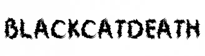 Black Cat Death  Free Fonts Download