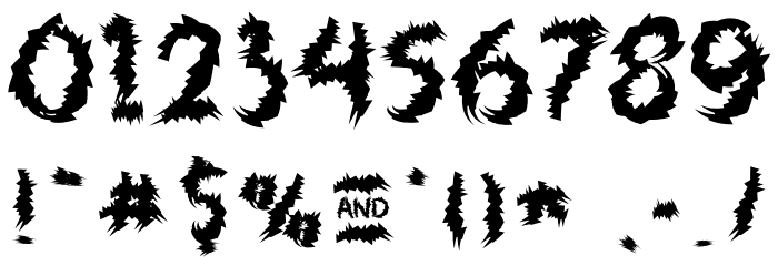 Black Cat Death Font OTHER CHARS