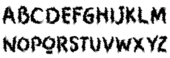 Black Cat Death Font LOWERCASE