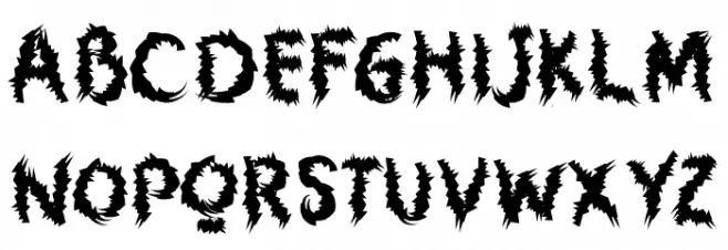 Black Cat Death Font LOWERCASE