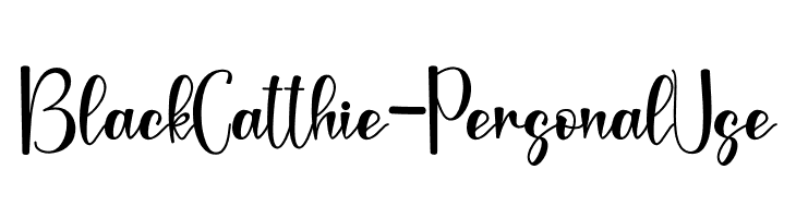 Black Catthie - Personal Use  لخطوط تنزيل