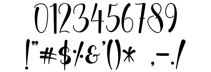Black Catthie - Personal Use Font OTHER CHARS
