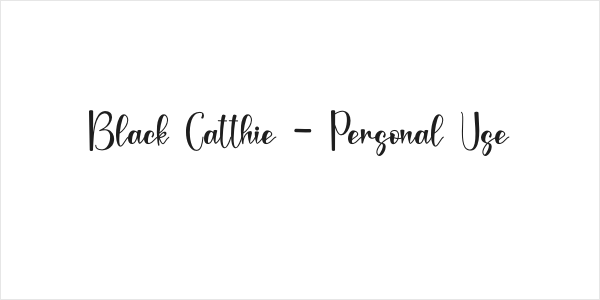 Black Catthie - Personal Use Logo