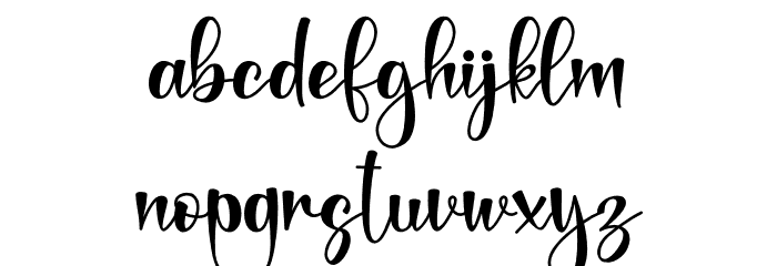 Black Catthie - Personal Use Font LOWERCASE